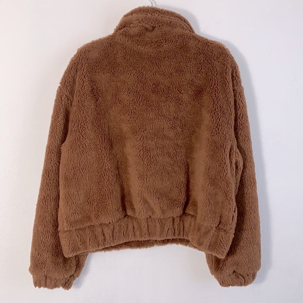 NWT Thread & Supply Northy Brown Teddy Bear Faux Shearling Sherpa Jacket Sz L - Picture 8 of 11